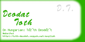deodat toth business card
